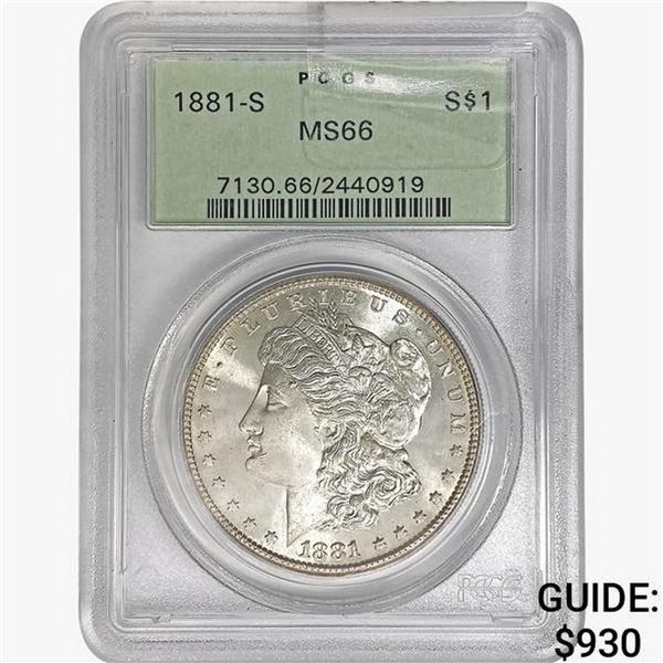 1881-S Morgan Silver Dollar PCGS MS66