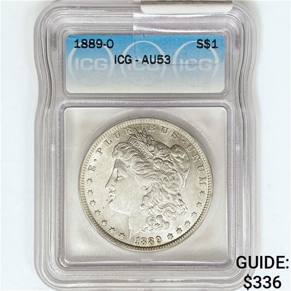 1889-O Morgan Silver Dollar ICG AU53