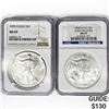 Image 1 : [2] American Silver Eagle NGC MS69 1995-2008