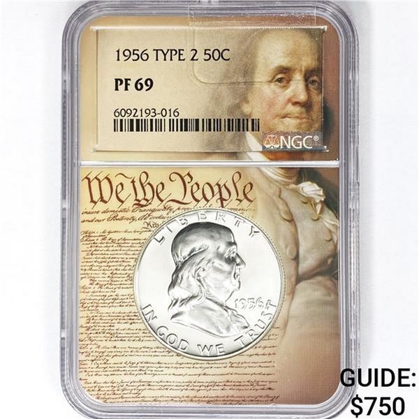 1956 Franklin Half Dollar NGC PF69 T2
