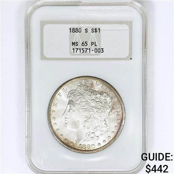 1880-S Morgan Silver Dollar NGC MS65 PL