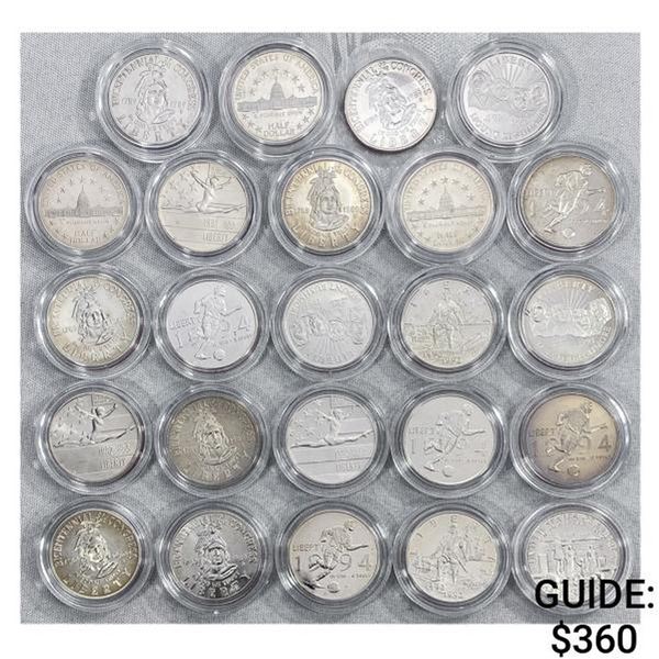 1986-1991 Proof Clad Commem. Half Dollars [24 Coin