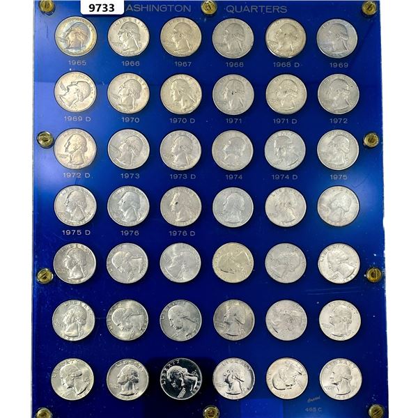 1965-1987 Unc. Clad Washington Quarter Set[42 Coin