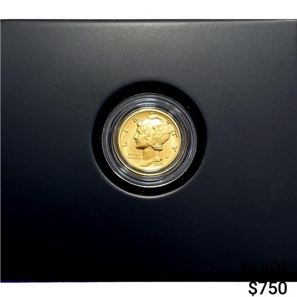 2016 1/10oz Gold Mercury Dime Centennial Coin