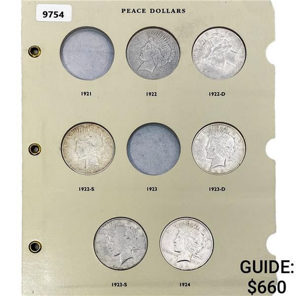 1922-1934 Peace Dollar Set [11 Coins]