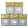 Image 1 : 1999-2018 US State Commem Quarters [5 Coins] ANACS