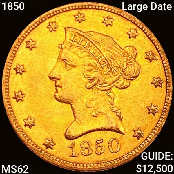 1850 Large Date $10 Gold Eagle UNCIRCULATED