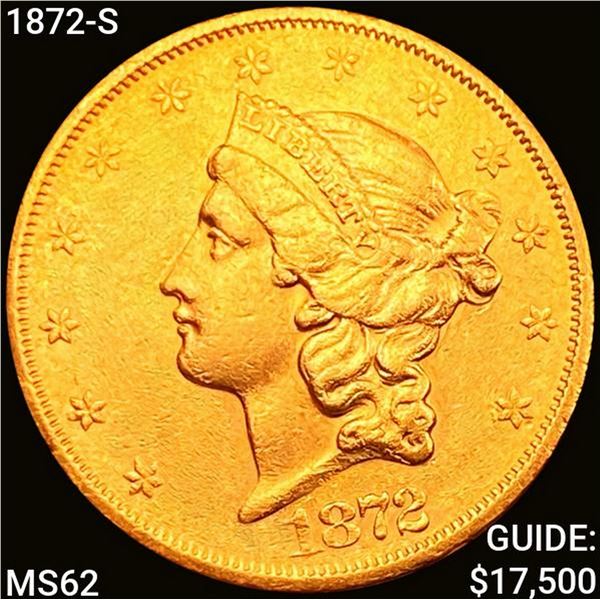 1872-S $20 Gold Double Eagle UNCIRCULATED