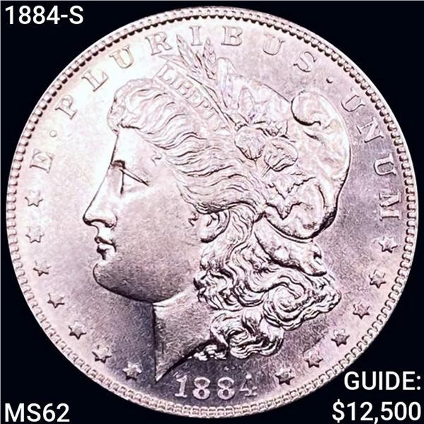 1884-S Morgan Silver Dollar UNCIRCULATED +