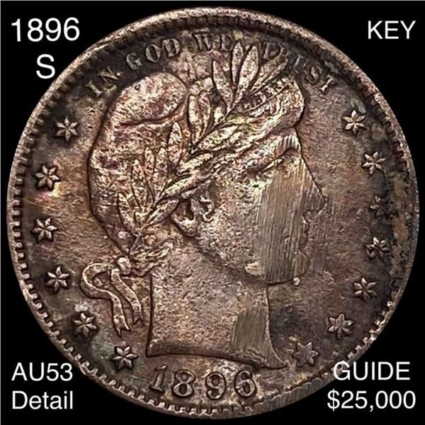 1896-S Barber Quarter CLOSELY UNCIRCULATED