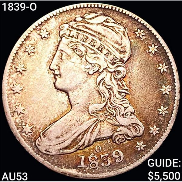 1839-O Capped Bust Half Dollar CLOSELY UNCIRCULATE