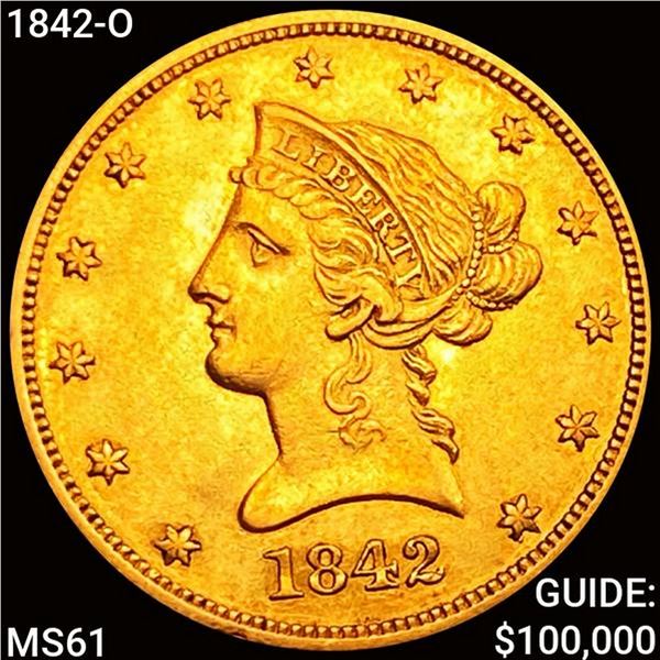 1842-O $10 Gold Eagle UNCIRCULATED