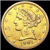 1901-S $5 Gold Half Eagle LIGHTLY CIRCULATED