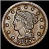 Image 1 : 1847 Braided Hair Large Cent CLOSELY UNCIRCULATED