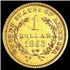 Image 2 : 1853 Rare Gold Dollar CLOSELY UNCIRCULATED