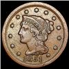 Image 1 : 1851 Braided Hair Large Cent CLOSELY UNCIRCULATED