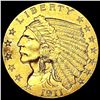 Image 1 : 1911 $2.50 Gold Quarter Eagle CLOSELY UNCIRCULATED