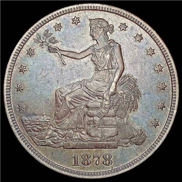 1878-S Silver Trade Dollar NEARLY UNCIRCULATED