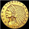 Image 1 : 1910 $2.50 Gold Quarter Eagle CLOSELY UNCIRCULATED
