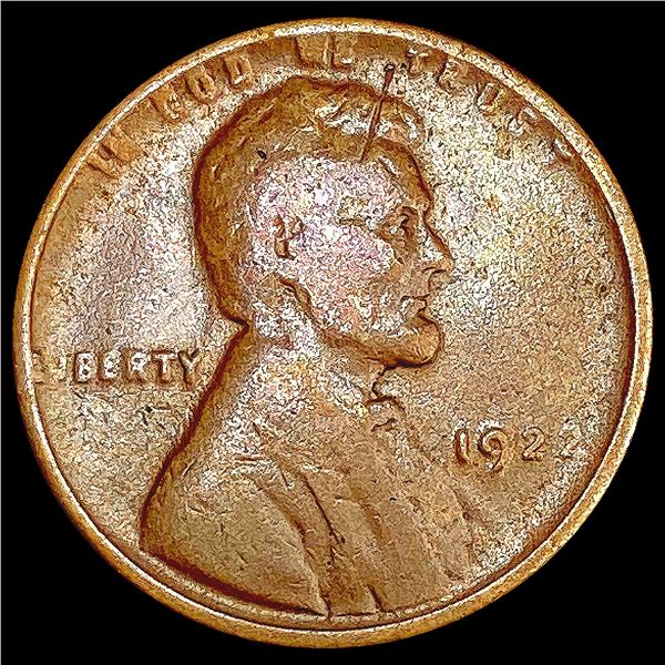 1922 No D Wheat Cent LIGHTLY CIRCULATED
