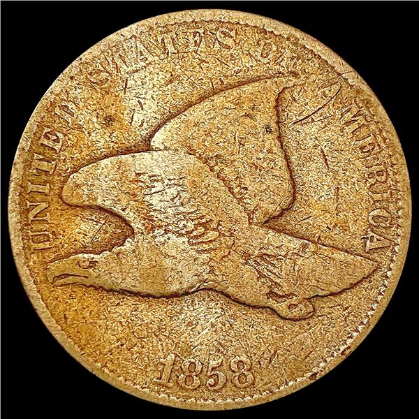1858 Sm Ltrs Flying Eagle Cent NICELY CIRCULATED