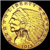 Image 1 : 1913 $2.50 Gold Quarter Eagle CLOSELY UNCIRCULATED