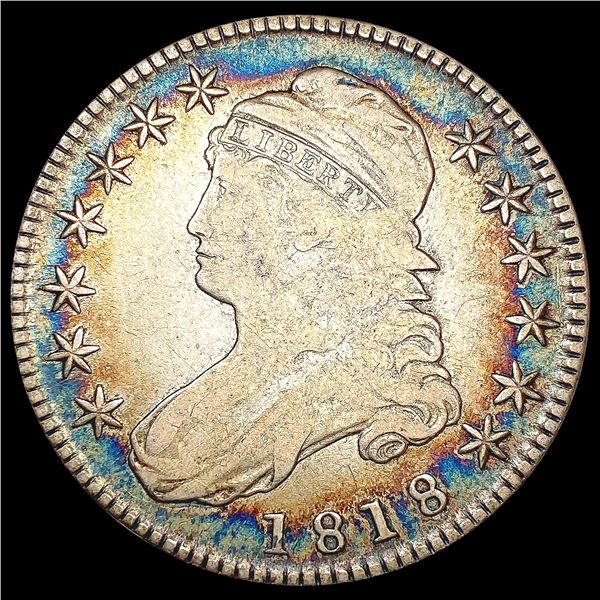 1818 Capped Bust Half Dollar NICELY CIRCULATED