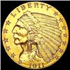 Image 1 : 1911 $2.50 Gold Quarter Eagle CLOSELY UNCIRCULATED