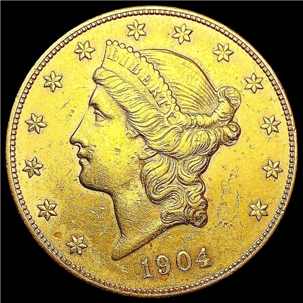 1904-S $20 Gold Double Eagle CLOSELY UNCIRCULATED