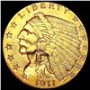 Image 1 : 1911 $2.50 Gold Quarter Eagle CLOSELY UNCIRCULATED