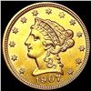 Image 1 : 1907 $2.50 Gold Quarter Eagle CLOSELY UNCIRCULATED