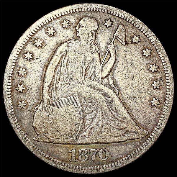 1870 Seated Liberty Dollar LIGHTLY CIRCULATED