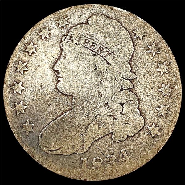 1834 Capped Bust Half Dollar NICELY CIRCULATED