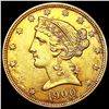 Image 1 : 1900 $5 Gold Half Eagle UNCIRCULATED