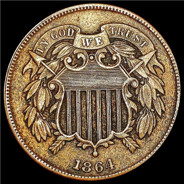 1864 Two Cent Piece NEARLY UNCIRCULATED