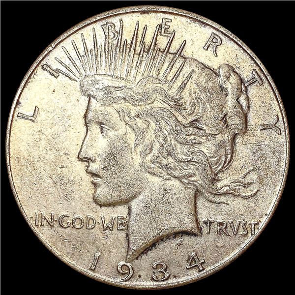 1934 Silver Peace Dollar CLOSELY UNCIRCULATED
