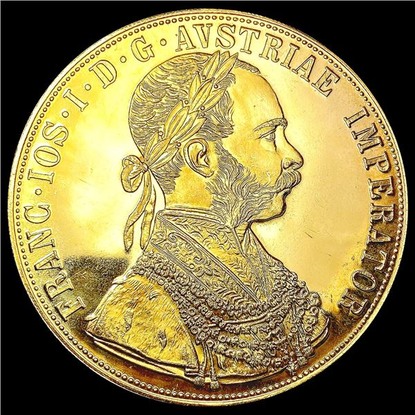 1915 Austria .4427oz Gold 4 Ducat GEM BU