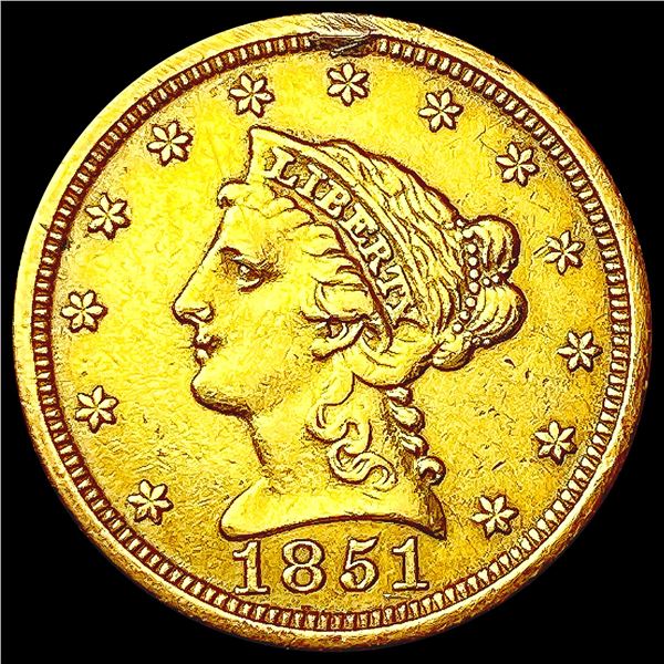 1851-O $2.50 Gold Quarter Eagle LIGHTLY CIRCULATED