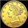 Image 1 : 1881 $5 Gold Half Eagle UNCIRCULATED