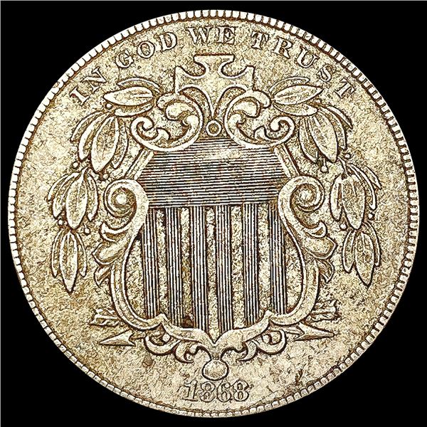 1868 Shield Nickel NEARLY UNCIRCULATED