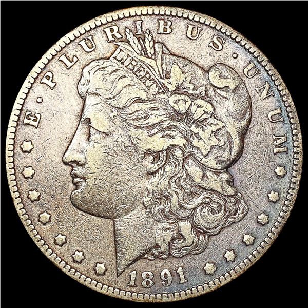 1891-CC Morgan Silver Dollar NEARLY UNCIRCULATED