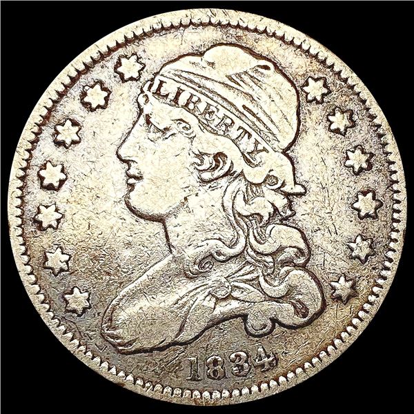1834 Capped Bust Quarter LIGHTLY CIRCULATED