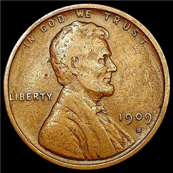 1909-S Wheat Cent NICELY CIRCULATED
