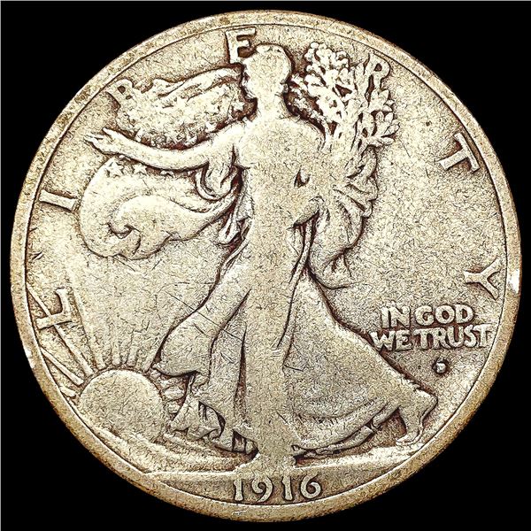 1916-D Walking Liberty Half Dollar NICELY CIRCULAT
