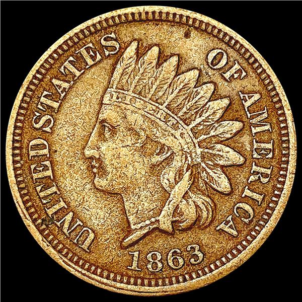 1863 Indian Head Cent NEARLY UNCIRCULATED