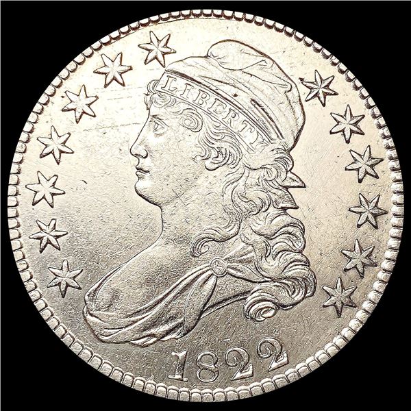 1822 O-114 R3 Capped Bust Half Dollar NEARLY UNCIR