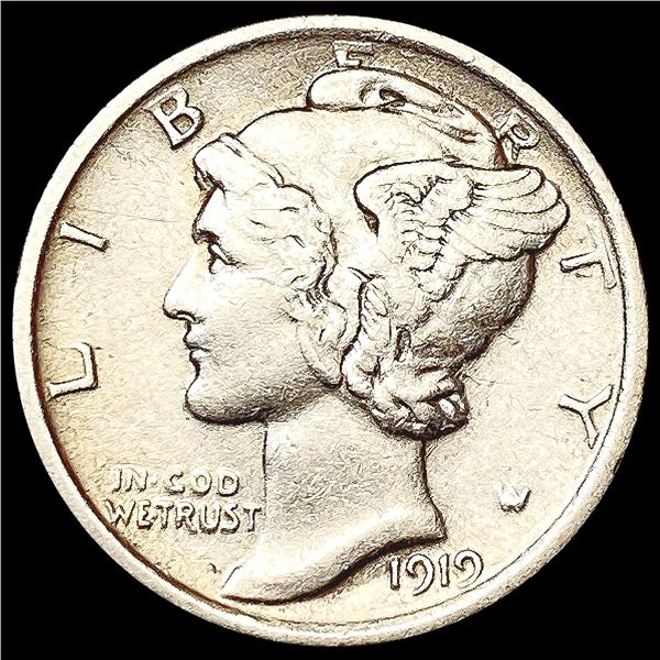 1919 Mercury Dime LIGHTLY CIRCULATED