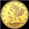 Image 1 : 1881 $5 Gold Half Eagle UNCIRCULATED