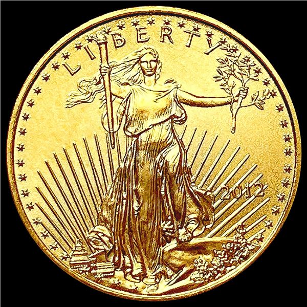 2012 US 1/10oz Gold $5 Eagle SUPERB GEM BU