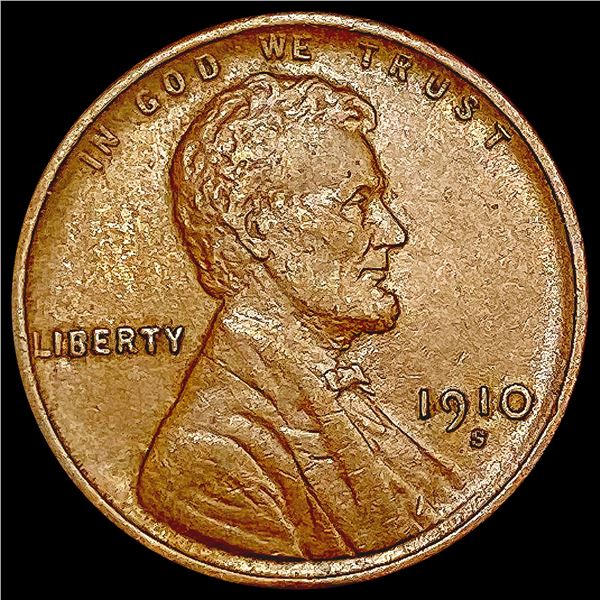 1910-S Wheat Cent LIGHTLY CIRCULATED